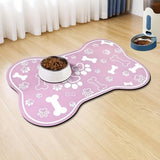 Non-slip pet feeding mat: scratch-resistant, quick-drying, and easy to clean for dogs & cats