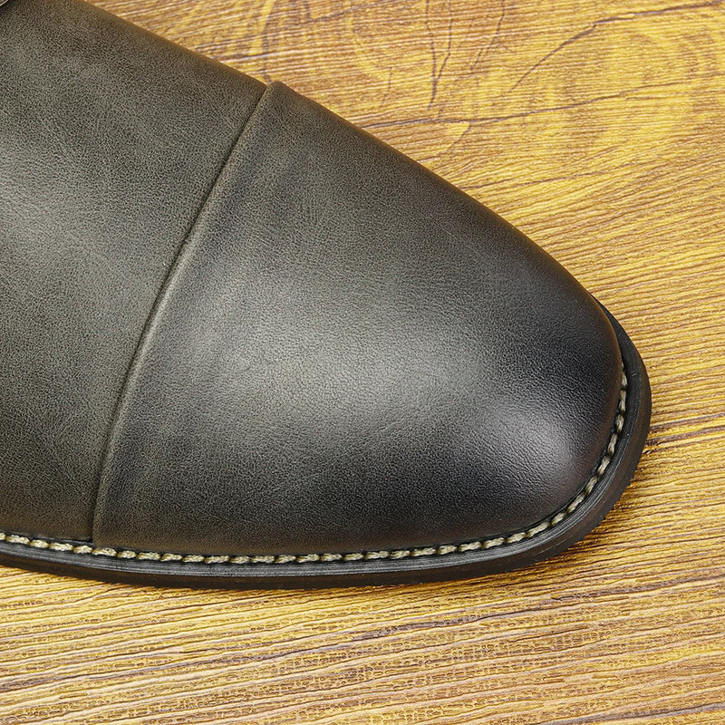 Men's Comfortable Ankle Leather Boots Men's Fashion Brand