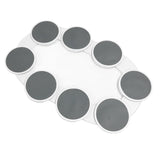 360° rotating kitchen countertop turntable—heat-resistant and perfect for rectangular dining tables."