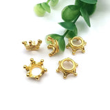 50pcs small crown alloy charms—perfect for DIY jewelry, hair accessories, and crafts