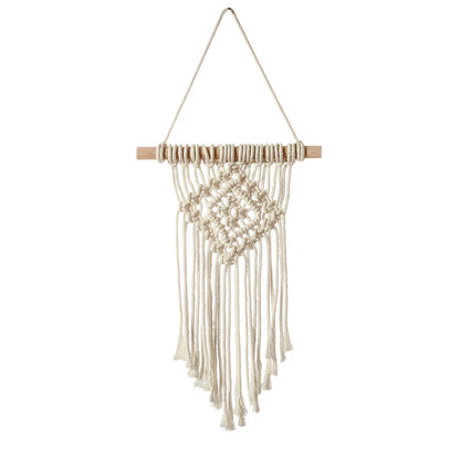 Hand-Woven Macramé Wall Hanging - Bohemian Craft Ornament for Home or Living Room Decor