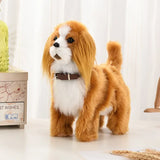 Voice-controlled electric dog toy plush with music, perfect for kids and as a gift.