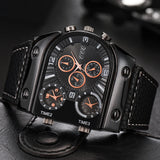 Men's Fashion Watch Leather Strap Casual Sports Style Quartz Watch