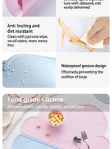 Non-Slip Pet Feeding Mat - Waterproof & Easy-to-Clean Silicone Placemat for Cats and Dogs