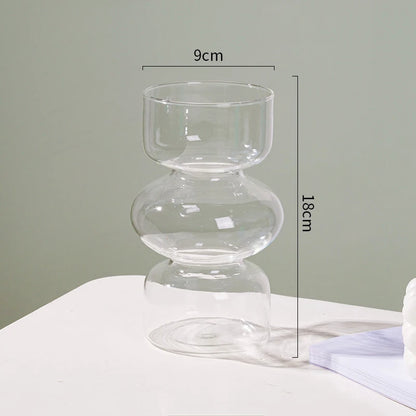 Nordic Glass Vase - Stylish Home Decor for Room or Desktop Flower Display