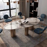 Modern marble kitchen dining table—luxury mid-century design perfect for home and living spaces."