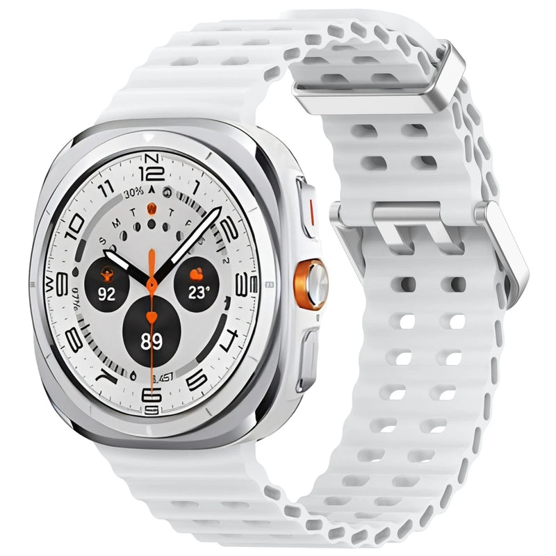 Official Ocean Silicone Strap For Samsung Galaxy Watch 7 Ultra 47mm Watchband Replacement Bracelet For Galaxy Watch Ultra Correa