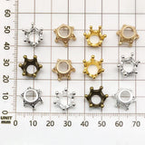 50pcs small crown alloy charms—perfect for DIY jewelry, hair accessories, and crafts