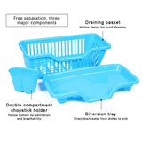 Kitchen Drainage Rack With Drainer Board Countertop Utensils Plates Chopsticks Bowls Spoons Storage Dish Drying Rack
