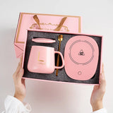 400ml Smart Ceramic Cup Coaster Warmer Thermostatic Coffee Heating Electric Mug Set Milk Tea Heating Water Cafetera