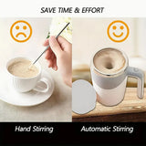 1PC  Smart Stirring Mug - Automatic Stirring Coffee Cup with Long-Lasting Variable Frequency Technology for Effortless Mixing -