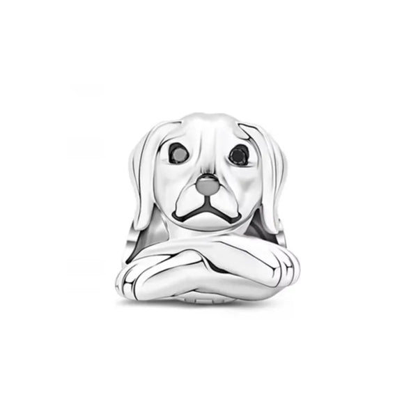 Cute 925 sterling silver cat pendant bead—fits original charm bracelets. Perfect for women and men.