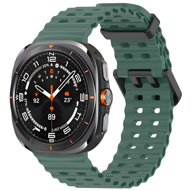 Official Ocean Silicone Strap For Samsung Galaxy Watch 7 Ultra 47mm Watchband Replacement Bracelet For Galaxy Watch Ultra Correa