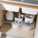 Kitchen Retractable Shelves, Cupboard Dish Racks, Kitchenware Condiment Storage Racks, Kitchen Spice Racks Storage Shelves