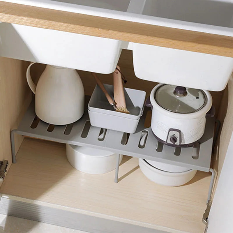 Kitchen Retractable Shelves, Cupboard Dish Racks, Kitchenware Condiment Storage Racks, Kitchen Spice Racks Storage Shelves
