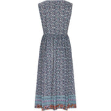 Vintage printed sleeveless maxi dress with pockets—casual, comfy, and perfect for summer style.