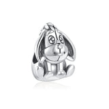 Cute 925 sterling silver cat pendant bead—fits original charm bracelets. Perfect for women and men.