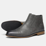 Men's Comfortable Ankle Leather Boots Men's Fashion Brand