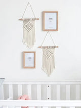 Hand-Woven Macramé Wall Hanging - Bohemian Craft Ornament for Home or Living Room Decor