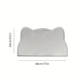 Waterproof Silicone Pet Feeding Mat - Raised Edge Dog & Cat Food Bowl Mat, Easy-to-Clean Placemat