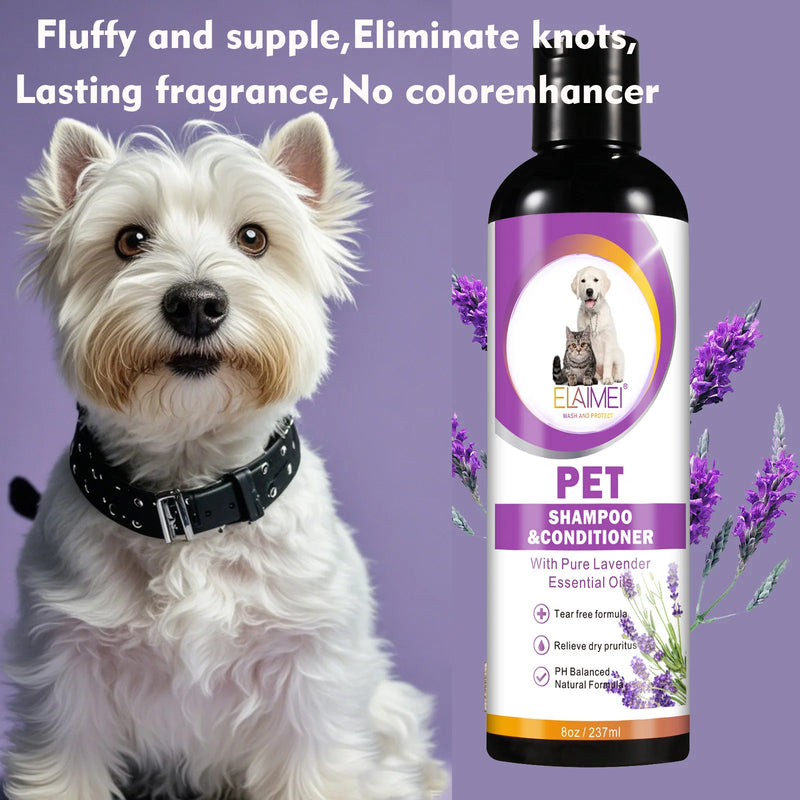Dog Shampoo - Stain Removal, Hair Care, Itch Relief & Odor Control with Nourishing Formula
