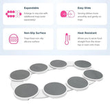 360° rotating kitchen countertop turntable—heat-resistant and perfect for rectangular dining tables."