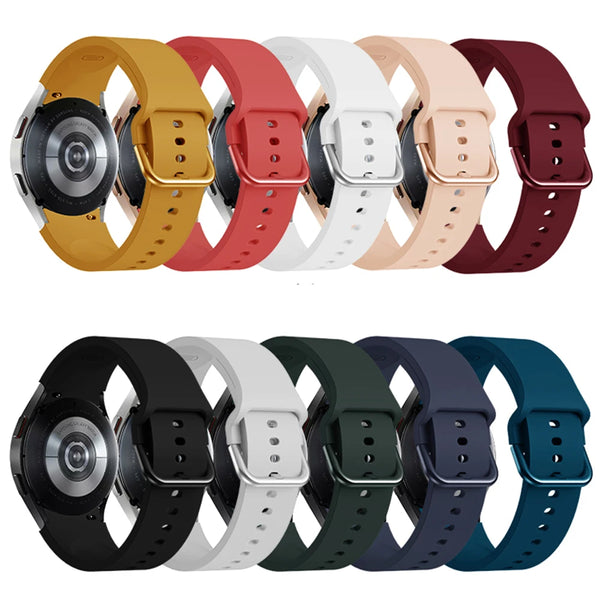 20mm Silicone Strap For Samsung Galaxy Watch 7 6 5 4 Smart Watch Band for Galaxy Watch FE