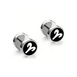 Men's Fashion Twelve Constellations Dumbbell Stainless Steel Earrings