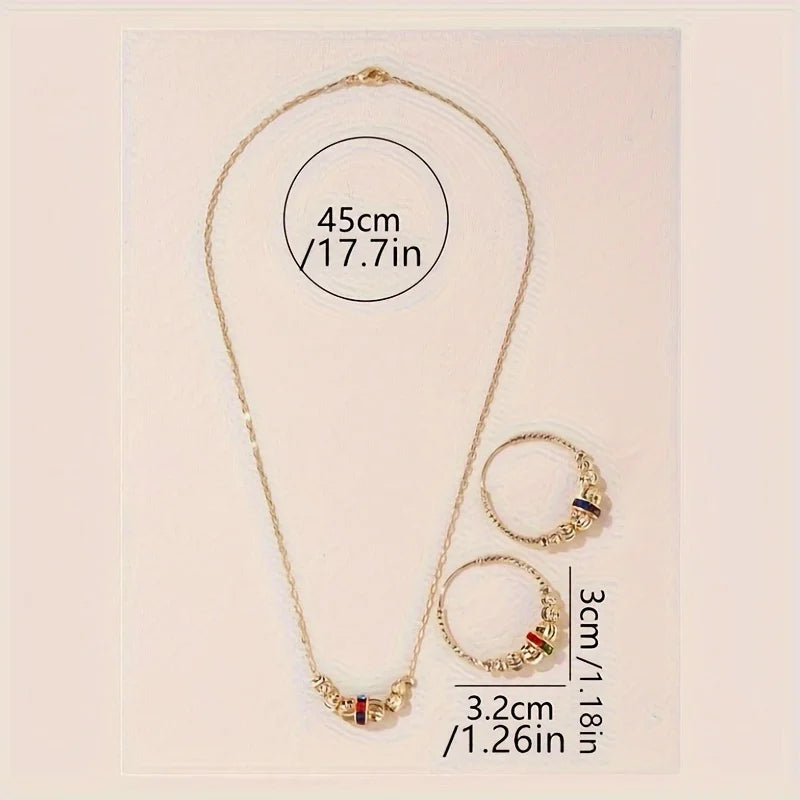 A Necklace and A Pair of Earrings, Perfect Accessories for Women's Holiday Parties, Creative Jewelry Gifts
