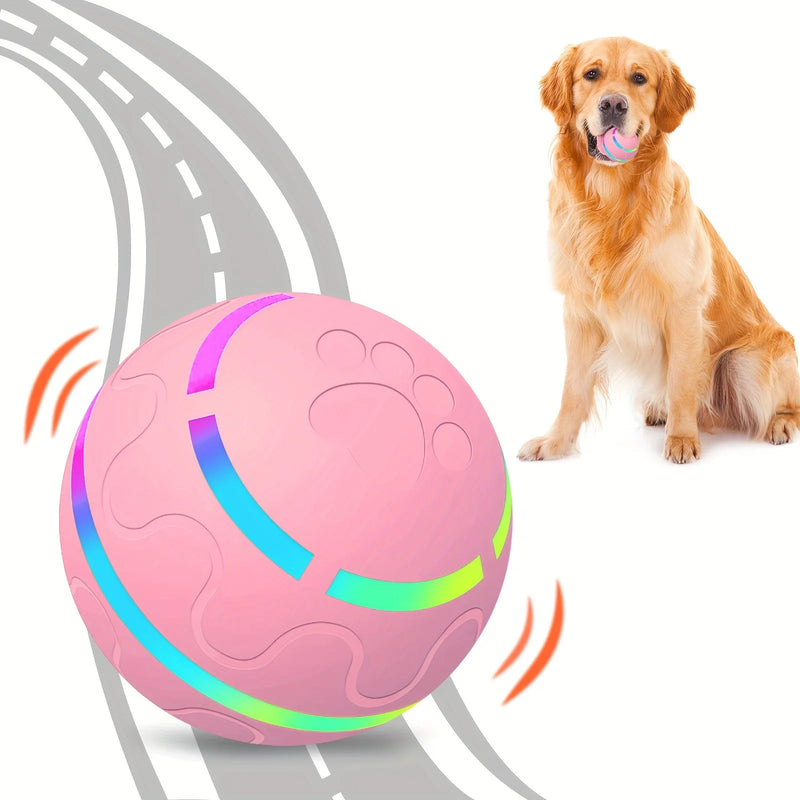 LED pet ball with automatic motion for fun indoor/outdoor play and exercise.