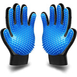 Pet grooming kit: 2-sided brush & glove for de-shedding and de-matting dogs, cats, rabbits.