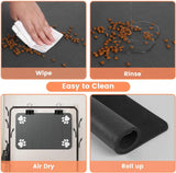Absorbent Pet Feeding Mat - Waterproof Rubber-Backed Bowl Mat for Dogs & Cats, Quick-Drying Design