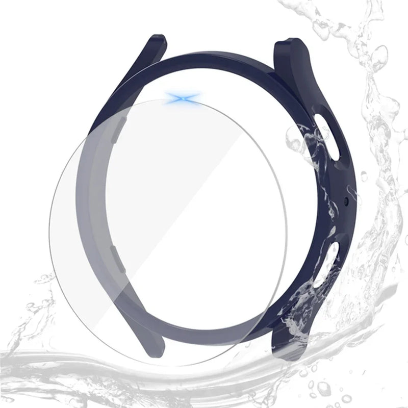 Glass+Case for Samsung Galaxy Watch 7 Waterproof PC Galaxy Watch 6 5 4 40mm 44mm Cover Galaxy Watch FE Cover+Screen Protector