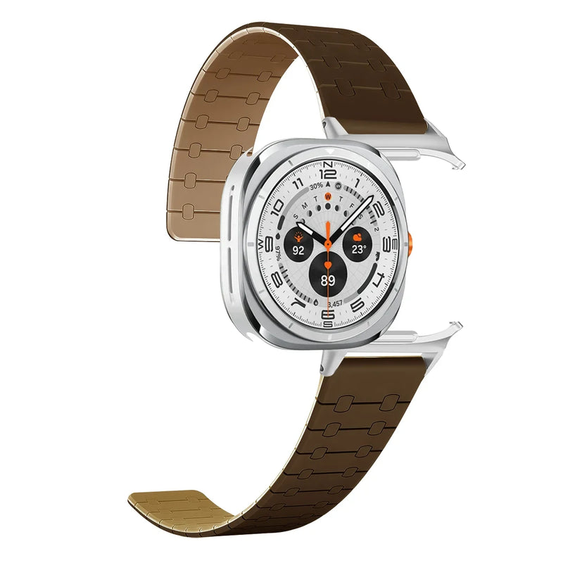 No Galaxy Silicone Strap for Samsung Galaxy Watch Ultra 47mm Band Sports Magnetic Bracelet for Galaxy Watch 7Ultra Wristband