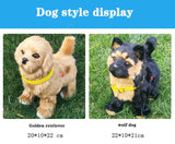 Voice-controlled electric dog toy plush with music, perfect for kids and as a gift.