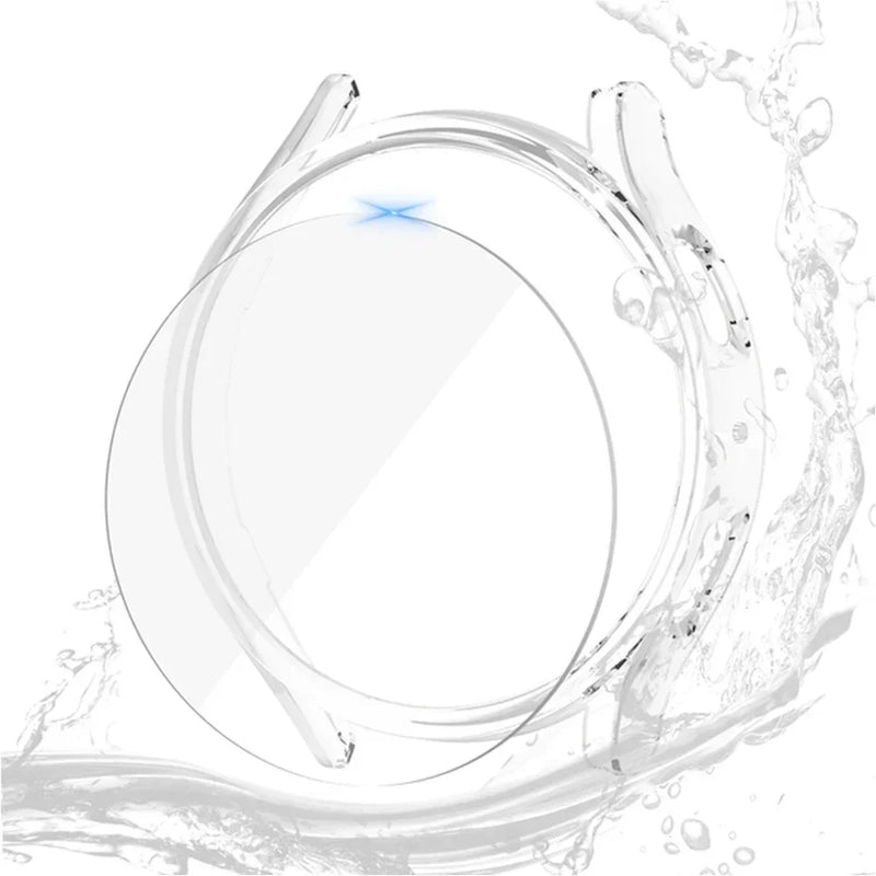 Glass+Case for Samsung Galaxy Watch 7 Waterproof PC Galaxy Watch 6 5 4 40mm 44mm Cover Galaxy Watch FE Cover+Screen Protector