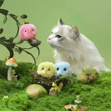 1/3pcs plush interactive toy balls—smart, touch-activated with sound and catnip, perfect for playful cats and dogs.