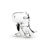 Cute 925 sterling silver cat pendant bead—fits original charm bracelets. Perfect for women and men.
