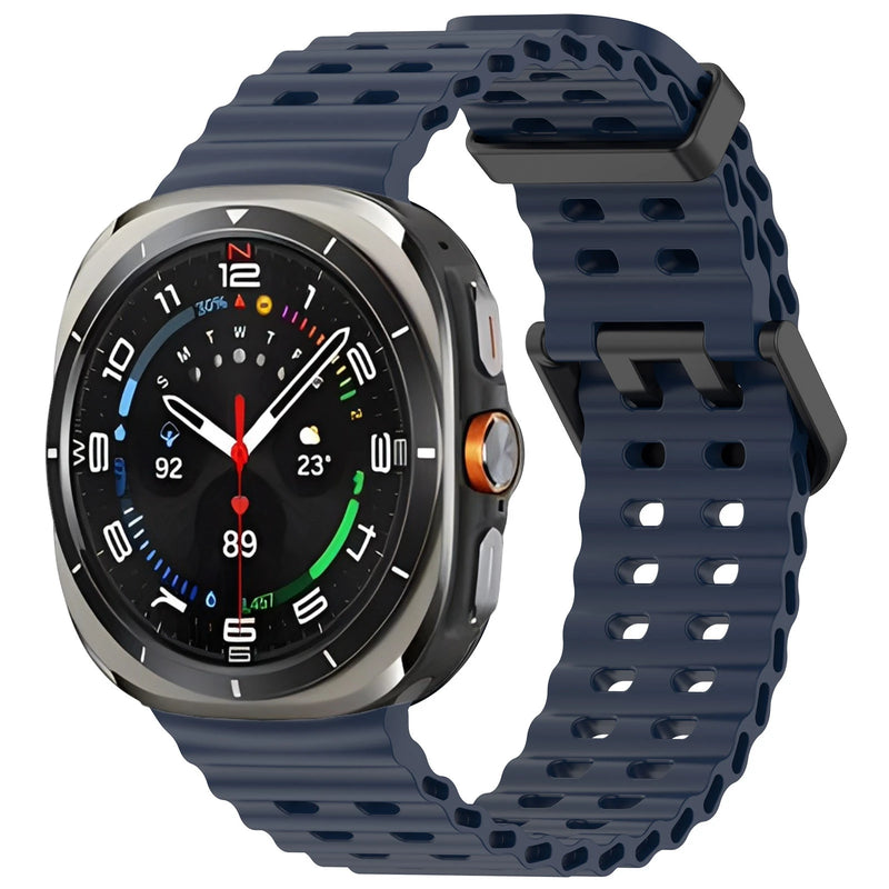 Official Ocean Silicone Strap For Samsung Galaxy Watch 7 Ultra 47mm Watchband Replacement Bracelet For Galaxy Watch Ultra Correa