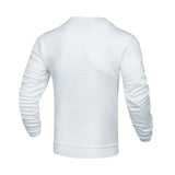 Men's fashion small check Waffle youth crew-neck jacquard check hoodie