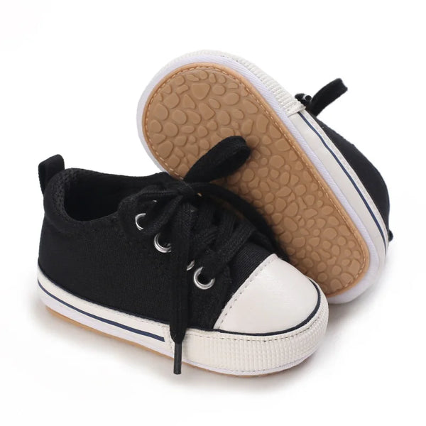 5-Colors Classic Baby Shoes Boys Baby Girls Casual Canvas Sneakers Lace Up Infant Toddler Rubber Anti-slip Newborn Baby Shoes