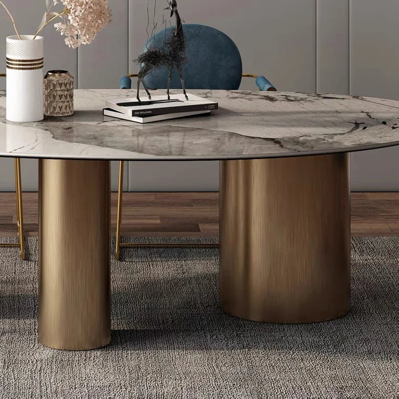 Modern marble kitchen dining table—luxury mid-century design perfect for home and living spaces."
