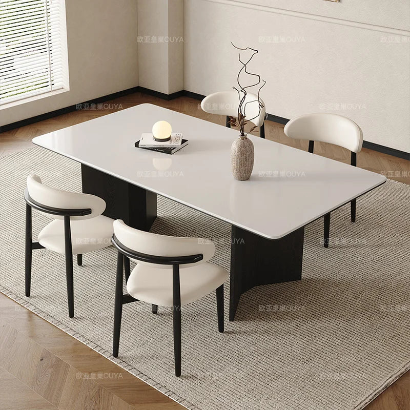 Mobile Nordic extending dining table—ideal for restaurants and living rooms, combining style and functionality."