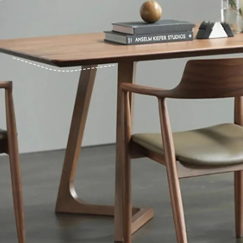 "Luxury Italian-style wooden dining table—modern, waterproof, and perfect for kitchen or living spaces.