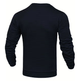 Men's fashion small check Waffle youth crew-neck jacquard check hoodie