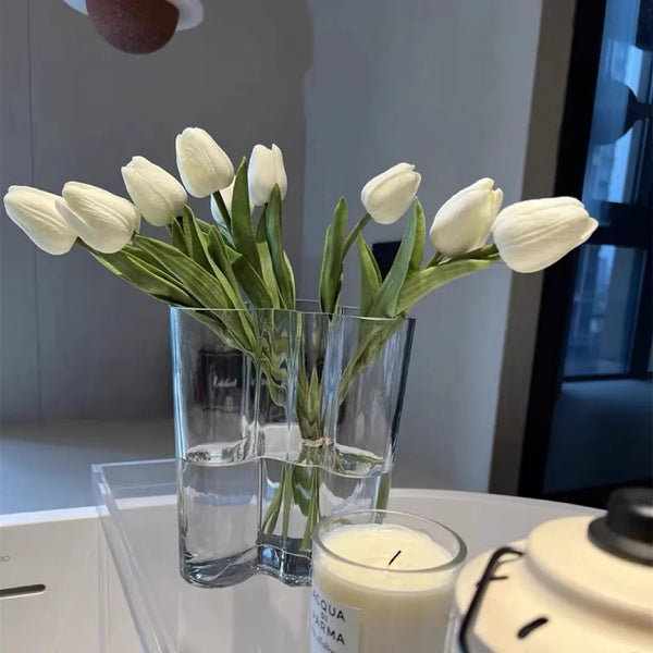 European Glass Vase - Modern Room Decor with Hydroponic Plants, Perfect for Weddings, Parties, or Living Room Styling