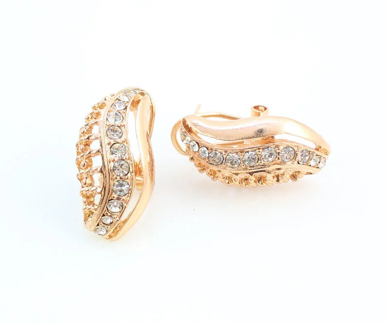Women Jewelry Sets For Wedding Beads Crystal Pendant Statement Dress Necklace Earrings Bracelet Ring Set
