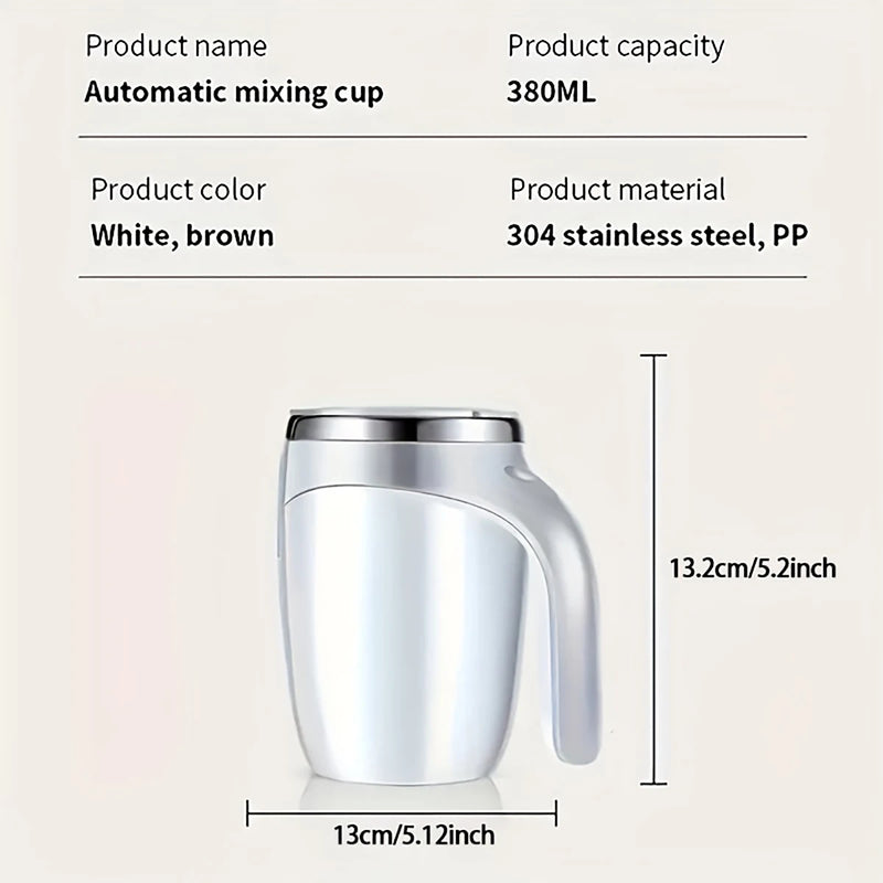 1PC  Smart Stirring Mug - Automatic Stirring Coffee Cup with Long-Lasting Variable Frequency Technology for Effortless Mixing -