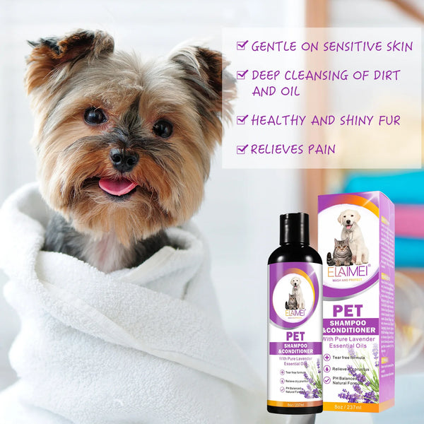 Dog Shampoo - Stain Removal, Hair Care, Itch Relief & Odor Control with Nourishing Formula