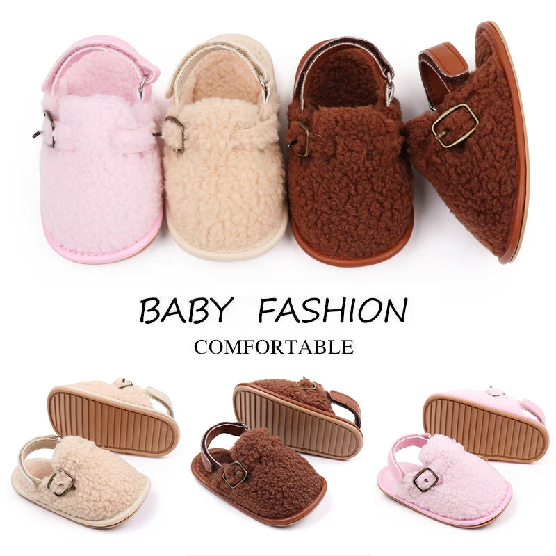 Baby Shoes Soft Cotton Plushy Winter and Autumn Indoor Prewalking 0-18 Months Baby Toddler Wear Comfortable Fashion Baby Shoes